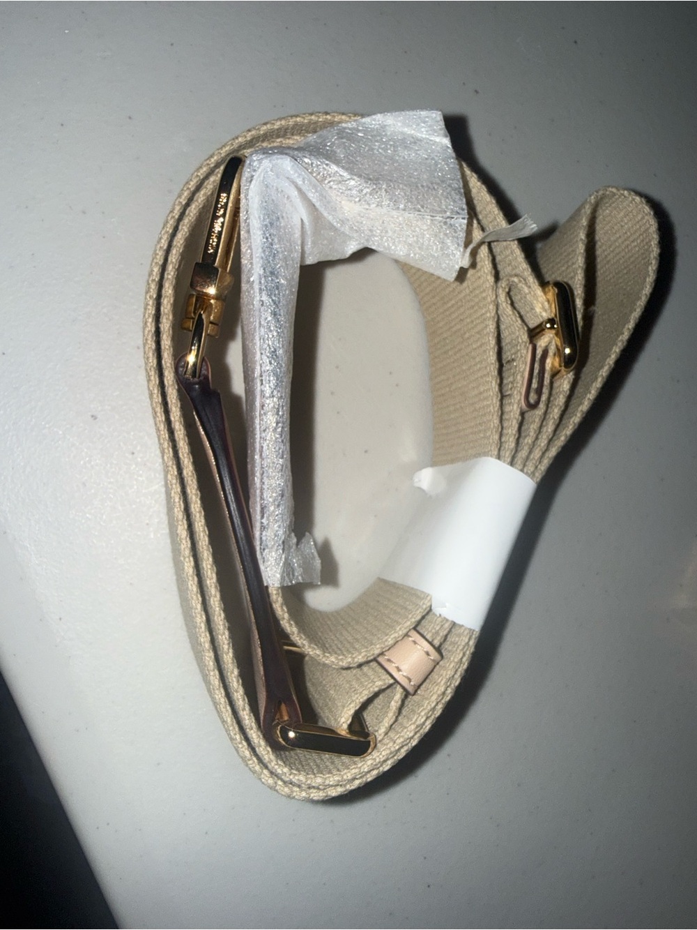 Michael Kors Gold-Tone Logo Hardware Strap Accent